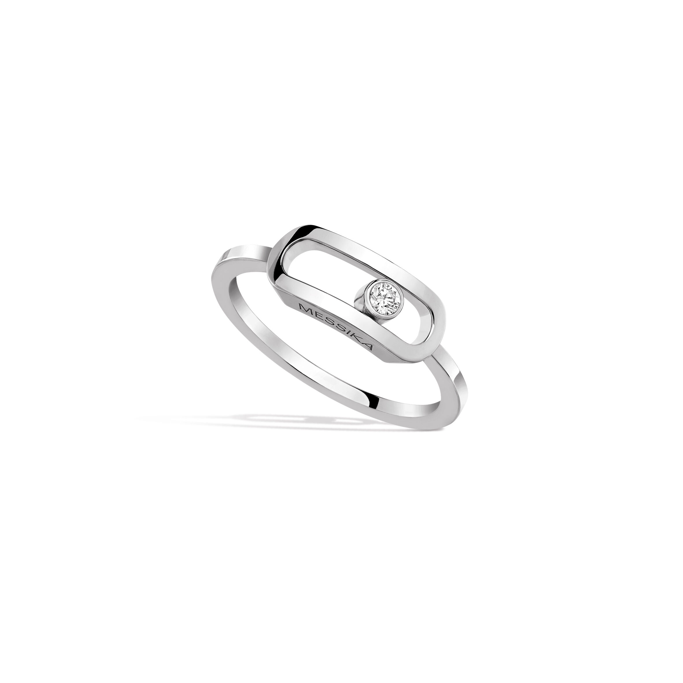 Messika Move Uno Large White Gold and Diamond Ring Maison Birks